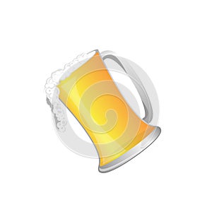 Beer glass and beer , Vecter