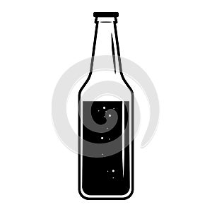Beer Glass bottle icon. Beer and pub symbol vector illustration