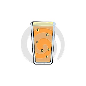 beer glass colored sketch style icon. Element of beer icon for mobile concept and web apps. Hand drawn beer glass icon can be used