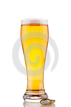 Beer glass and corks