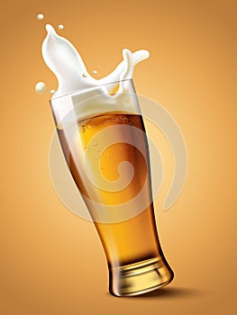 Beer in glass cup
