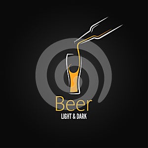 Beer glass design menu background