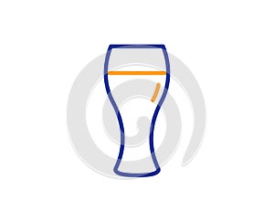Beer glass line icon. Pub Craft beer sign. Vector