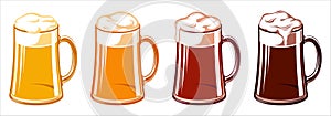 Beer Glass Mugs Tankard Light Lager Stout Porter Ale Oktoberfest