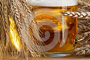 Beer glass and raw material for beer production