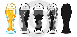 Beer glass retro sign set design icon doodle symbol monochrome ale brewery pub Oktoberfest festival