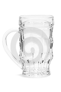 Beer glass on white background. Clipping path included