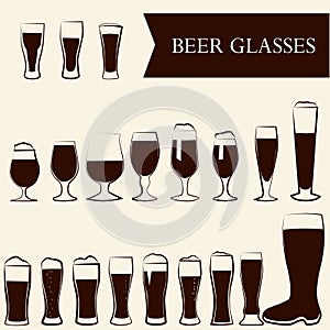 Beer glasses