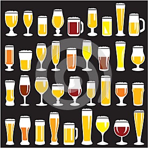 Beer glasses set