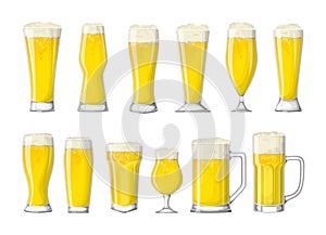 Beer glasses set.