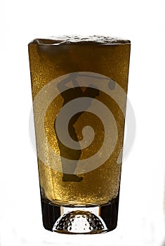 Beer In Golfer Beer Glass