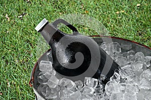 Beer Growler in Ice Bucket