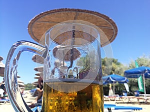 Beer with hat