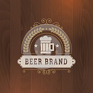 Beer icon business label design