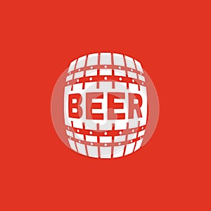 The Beer icon. Cask and keg, alcohol, Beer symbol. UI. Web. Logo. Sign. Flat design. App. Stock