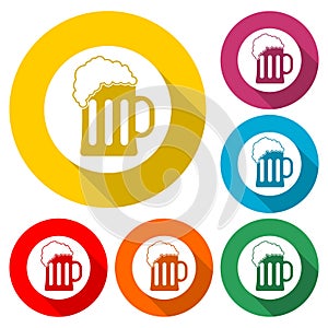 Beer icon with long shadow