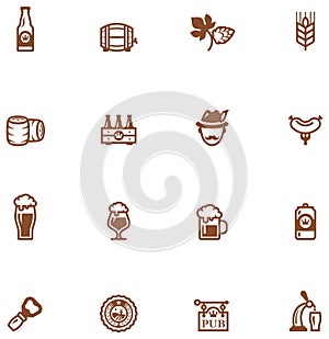 Beer icon set