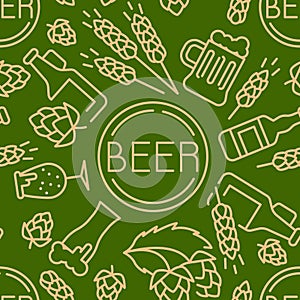 Beer icons pattern