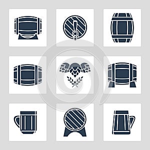 Beer icons set