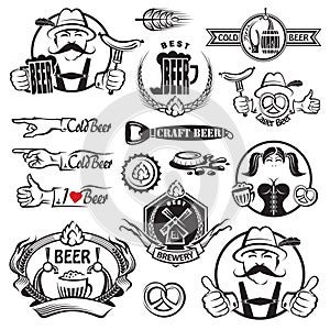 Beer icons set