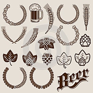 Beer Ingredients Ornamental Designs