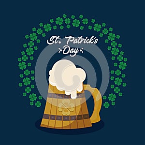 Beer in jar of st patrick day