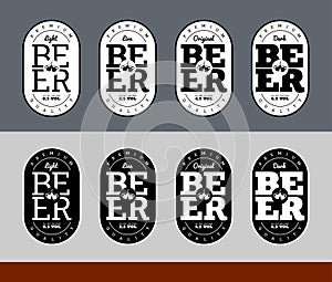 Beer Label Design light original live dark set