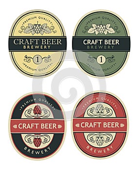 Beer labels set