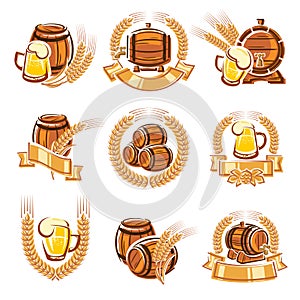 Beer labels set. Vector