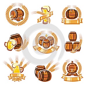 Beer labels set. Vector