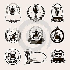 Beer labels set. Vector