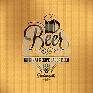 Beer lager vintage background