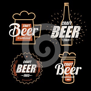 Beer logo template collection