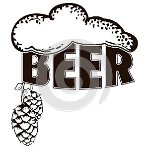 Beer logo- vector illustration, emblem brewery design.