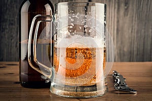 Beer mug and Beer Bottle