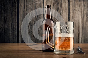 Beer mug and Beer Bottle