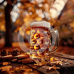 A beer mug with beer generated by artificial intelligence
