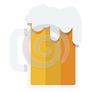 Beer Mug Color Vector icon which can be easily modified or edit