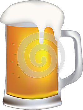 Beer mug with foam