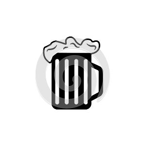 beer mug with foam icon. Element of simple icon for websites, web design, mobile app, info graphics. Signs and symbols collection