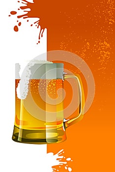 Beer mug with froth