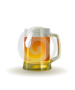 Beer mug with froth