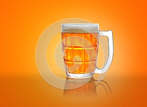 Beer Mug / Glass with froth and reflection