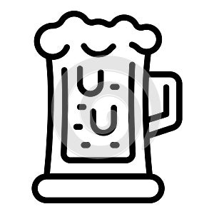 Beer mug icon outline vector. Austrian food