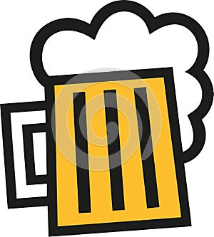 Beer mug icon squared