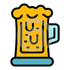 Beer mug icon vector flat