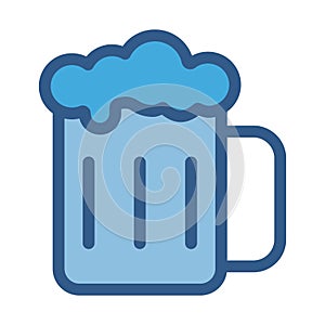 Beer mug line vector icon which can easily modify or edit