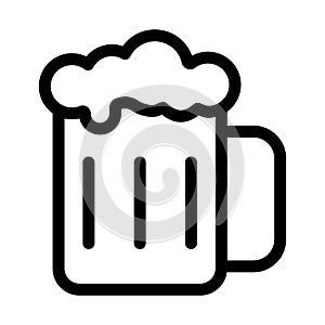 Beer mug line vector icon which can easily modify or edit