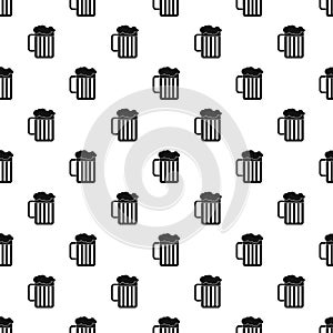 Beer mug pattern, simple style