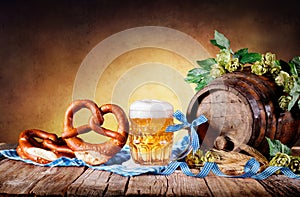 Beer Mug With Pretzel